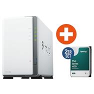 Système NAS Synology DS223j 2 baies avec 2 disques durs HAT3300-4T - Serveur de stockage - Serveur de stockage - NAS