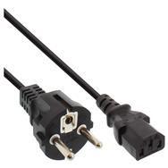 Câble d'alimentation InLine - CEE 7/7 droit / IEC C13 mâle 3 broches - noir - 1,8 m
