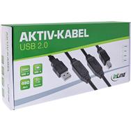 Câble actif USB 2.0 InLine - prise USB-A vers prise USB-B - 15 m