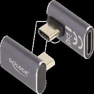Adaptateur USB Delock - USB-C 24 broches (M) coudé à gauche vers USB-C 24 broches (F)