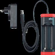 Wiha 41915, Chargeur de batterie, Noir, Rouge, 285 g