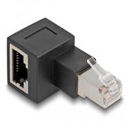 Adaptateur réseau Delock - RJ-45 (F) coudé à gauche vers RJ-45 (M)