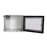 LogiLink W15A54B - Wall mounted rack - 15U - 50 kg - Key lock - Black