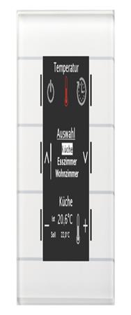 Centre de contrôle MDT BE-GBZW.01 écran couleur intelligent en verre blanc