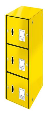 Esselte Leitz Schubladenbox Click & Store gelb mit 3 Schubladen