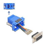 Adaptateur série Delock - D-Sub 15 broches (DB-15) (F) vers RJ-12 (F)