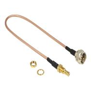 Câble d'antenne Delock - Connecteur F (P) vers cloison SMB (R)