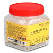 Fiche modulaire RJ45 Cat.6A Delock avec serre-câble - Ensemble câble/adaptateur - Réseau