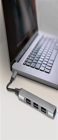 LogiLink UA0392 Hub USB 3.0 4 ports Aluminium USB-C