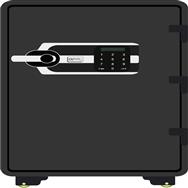 Olympia GOsafe 5920 - Freestanding safe - Black - Code - Fingerprint reader - Key - 147 L - Polypropylene (PP) - 920 mm
