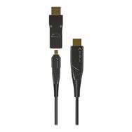 Techly ICOC-HDMI-HY2D-100 - 100 m - HDMI Type A (Standard) - HDMI Type D (Micro) - 3D - 18 Gbit/s - Black