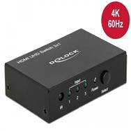 Commutateur HDMI UHD Delock 3 entrées HDMI > 1 sortie HDMI 4K