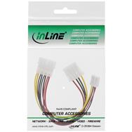 Câble d'alimentation interne en Y InLine : 1 Molex 5,25 pouces / 1 Molex 5,25 pouces + 1 disquette 3,5 pouces