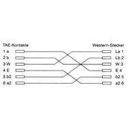 Câble allemand InLine TAE-N / RJ12 6P6C - 3 m