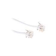 ACT White 3 meter flat telephone cable with RJ11 connectors - 3 m - RJ-11 - RJ-11 - White - Male - Male