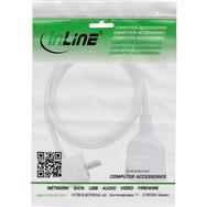 Câble d'extension d'alimentation InLine Type F coudé - blanc - 1 m