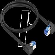 Câble patch Delock - RJ-45 (M) coudé à gauche vers RJ-45 (M) coudé à droite