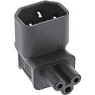 Adaptateur secteur InLine IEC C14/C5 coudé vers le haut/bas