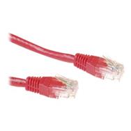 ACT Red 2 meter U/UTP CAT6A patch cable with RJ45 connectors - 2 m - Cat6a - U/UTP (UTP) - RJ-45 - RJ-45 - Red