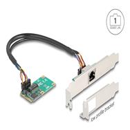 Delock Mini PCIe E/S pleine taille 1 x RJ45 Gigabit LAN