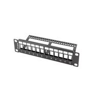 Lanberg Patchpanel Blank 1U Keystone Organizer schw. - Patch Panel