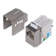 Prise Keystone Intellinet, Cat6A, FTP, sans outil, fonction de verrouillage, métallique