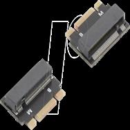 Delock 64342 - Adaptateur M.2 Key B+M plug > emplacement M