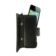 Inter-Tech PI-10464 - Étui portefeuille - Apple - iPhone 4 - 8,89 cm (3,5") - Noir