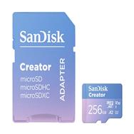 SanDisk Creator - Carte mémoire flash (Adaptateur microSDXC vers SD inclus)