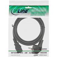 Câble d'alimentation InLine - CEE 7/7 coudé / IEC C13 mâle 3 broches - 1 m