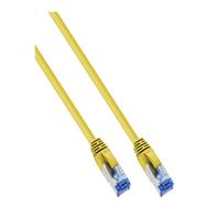 Câble patch en ligne S/FTP PiMF Cat.6A sans halogène 500 MHz jaune 0,3 m