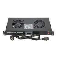 Panneau de ventilation 1U 19" Extralink avec 2 ventilateurs et thermostat