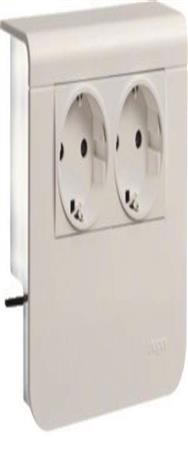Support d'appareil Hager SL200559009016 Prise 2 voies 20x55mm blanc signalisation