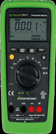 Multimètre numérique GMC Instruments Metraline DM 61