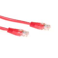 ACT Red 0.5 meter U/UTP CAT5E patch cable with RJ45 connectors - 0.5 m - Red