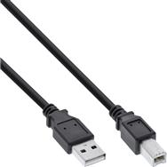 Câble USB 2.0 InLine Type A mâle / B mâle noir 0,3 m