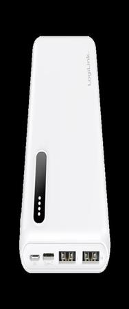 LogiLink 8000mAh Power Bank 2xUSB-A câble 2-en-1 Blanc