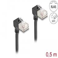 Câble patch Delock - RJ-45 (M) coudé vers le bas vers RJ-45 (M) coudé vers le bas