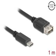 Câble USB 2.0 Delock Type-C mâle vers EASY Type-A femelle - Câble - Numérique