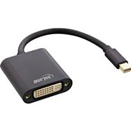 Adaptateur Mini DisplayPort mâle / DVI-D 24+1 femelle en ligne, aluminium noir - 0,15 m