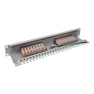 Panneau de brassage en ligne Cat.6 16 ports 19" 1U gris clair RAL7035
