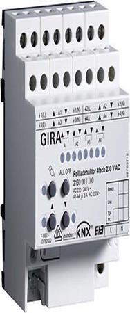 Actionneur de volet roulant GIRA KNX/EIB REG 216000