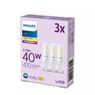 Signify Philips Capsule 40 W G9 x3, 3,7 W, 40 W, G9, 470 lm, 15 000 h, blanc chaud