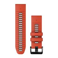 Bracelet Garmin QuickFit en silicone Rouge flamme/Graphite