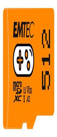 EMTEC Gaming 512 Go microSDXC orange UHS-I U3 V30 A2 - Carte SD grande capacité (MicroSDHC)