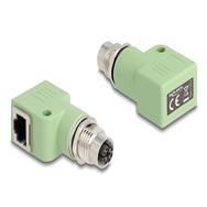 Adaptateur réseau Delock - 8 broches M12-X (F) vers RJ-45 (F) coudé
