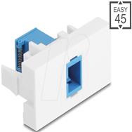 Delock Easy 45 module SC simplex socket bleu/blanc Lasersk.