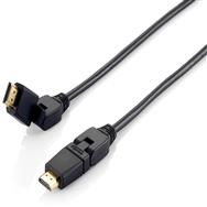 Câble HDMI 2.0 pivotant Equip - 3 m - Fiche pivotante - 3 m - HDMI Type A (Standard) - HDMI Type A (Standard) - 3D - Audio Return Channel (ARC) - Noir