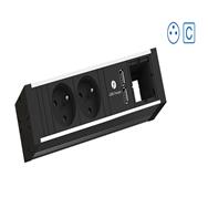 Bachmann Venid 0,2 m 2 prises secteur type E noir