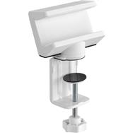 Pince de table InLine pour multiprise - rotative - serre-joint à vis blanc